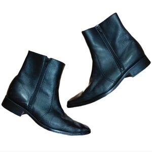 NWB Stefano bonfiglioli Men’s Black Calf Leather Ankle Boots made in Italy 41 Christophe Black Calf Leather Chelsea Boot main image 3